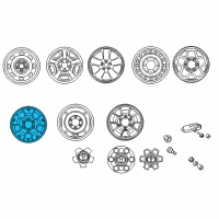 OEM 2012 Toyota Tacoma Wheel, Alloy Diagram - 42611-AD031