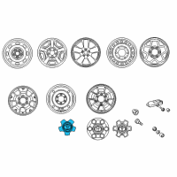 Genuine Toyota Tacoma Center Cap diagram