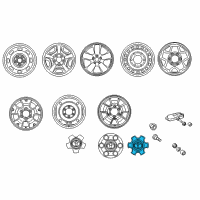 Genuine Toyota Tacoma Wheel Hub Ornament Sub-Assembly diagram