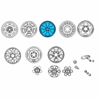 OEM 2007 Toyota Tacoma Wheel, Alloy Diagram - 42611-AD021