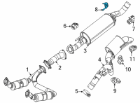 OEM 2022 Jeep Wagoneer EXHAUST HANGER Diagram - 68460787AA