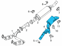 OEM Jeep Wagoneer RESONATOR-EXHAUST Diagram - 68422058AB