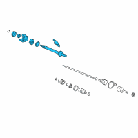 OEM 2018 Honda CR-V Shaft Assembly, Half Diagram - 44500-T2A-A00