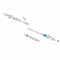 OEM Honda Boot Set, Outboard Diagram - 44018-T0A-305