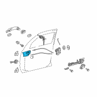 OEM 2015 Lexus LX570 Front Door Inside Handle Sub-Assembly Left Diagram - 67606-60030-A1