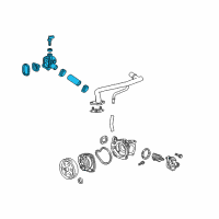 OEM Cadillac CT6 Water Outlet Diagram - 12671845