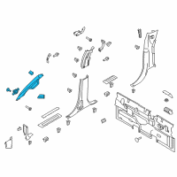 OEM 2020 Ford F-150 Weatherstrip Pillar Trim Diagram - JL3Z-1503599-AB