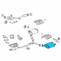 OEM 2014 Toyota Avalon Rear Muffler Diagram - 17440-0P080