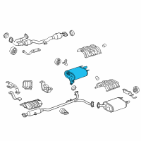 OEM 2017 Toyota Avalon Rear Muffler Diagram - 17430-0P230