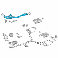 OEM 2018 Toyota Avalon Front Pipe Diagram - 17410-0P351