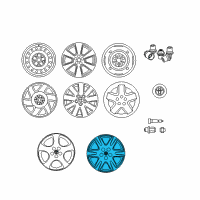 OEM Toyota Corolla Wheel Cover Diagram - 42621-AB110