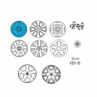 OEM 2003 Toyota Corolla Wheel, Steel Diagram - 42611-02471