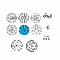 OEM Toyota Corolla Wheel Cover Diagram - 42621-AB060
