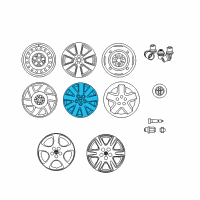 OEM 2004 Toyota Corolla Wheel Cover Diagram - 42621-AB060