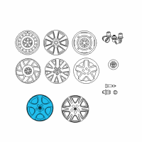 OEM Toyota Corolla Wheel Cover Diagram - 42621-AB100