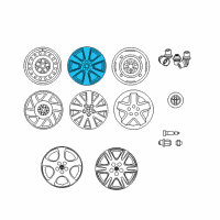 OEM 2006 Toyota Matrix Wheel, Alloy Diagram - 42611-AB011