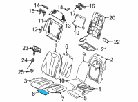 OEM 2022 BMW X6 HEATER ELEMENT, THIGH SUPPOR Diagram - 52-10-7-474-434