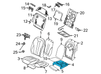 OEM 2021 BMW X6 FOAM ELEMENT, COMFORT SEAT Diagram - 52-10-7-443-446