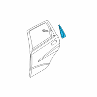 OEM 2004 Chevrolet Aveo Molding, Rear Side Door Rear Garnish Diagram - 96583067