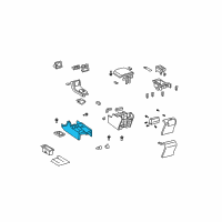 OEM Toyota Sequoia Front Console Diagram - 58811-0C040-E0