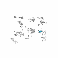 OEM 2014 Toyota Tundra Cup Holder Diagram - 55630-0C010-C0