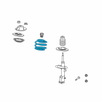 OEM 2012 Dodge Journey Front Coil Spring Left Diagram - 52122724AA