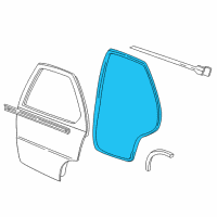OEM Chevrolet Cavalier Weatherstrip Asm-Rear Side Door <Use 1C5K Diagram - 22654573