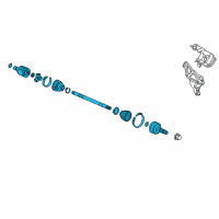 OEM 2018 Honda Pilot Driveshaft Assembly, Driver Side Diagram - 44306-TZ5-A12