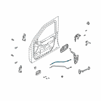 OEM Hyundai Elantra Front Door Inside Handle Cable Assembly, Left Diagram - 81371-2D010