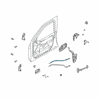 OEM 2004 Hyundai Elantra Front Door Inside Handle Cable Assembly, Left Diagram - 81371-2D010