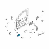 OEM Hyundai Elantra Interior Door Handle Assembly, Left Diagram - 82610-2D000-CA