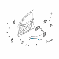 OEM Hyundai Elantra Door Lock Cable Assembly, Left, Front Diagram - 81391-2D001
