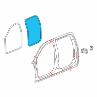 OEM 2015 GMC Sierra 2500 HD Weatherstrip On Body Diagram - 23446715