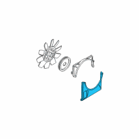 OEM Mercury Lower Shroud Diagram - 1L2Z-8146-AD