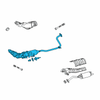 OEM 2014 Toyota Prius Front Pipe Diagram - 17410-37160