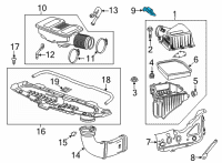 OEM Chevrolet Silverado 1500 LD Air Mass Sensor Diagram - 12714453