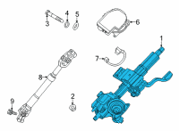 OEM 2021 Hyundai Elantra Column & Housing Assembly Diagram - 56390-AA030