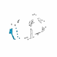 OEM 2008 GMC Yukon XL 1500 Lock Pillar Trim Diagram - 22871331