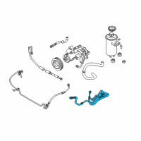 OEM 2009 BMW X5 Active Steering Return Pipe Diagram - 32-41-6-783-855