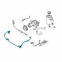 OEM 2008 BMW X5 Power Steering Pressure Hose Diagram - 32-41-6-780-968