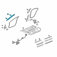 OEM 2007 Acura RL Garnish Assembly, Right Front Pillar (Light Cream Ivory) Diagram - 84101-SJA-A03ZJ