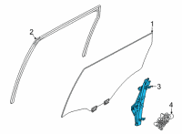 OEM 2021 Nissan Rogue Regulator Assembly-Rear Door Window, RH Diagram - 82720-6RA0A