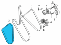 OEM Chevrolet Silverado 3500 HD Water Pump Belt Diagram - 12675896