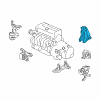 OEM 2006 Acura RSX Bracket, Rear Engine Mounting Diagram - 50827-S7C-000