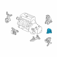 OEM 2006 Acura RSX Rubber Assembly, Rear Engine Mounting Diagram - 50810-S7C-003