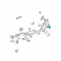 OEM 2006 Pontiac Solstice Stabilizer Bar Bracket Diagram - 10350139