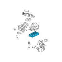 OEM Honda Pilot Element Assembly, Air Cleaner Diagram - 17220-RDJ-J00