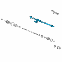 OEM Honda Element Shaft Assembly, Half (Automatic) Diagram - 44500-SCV-A10