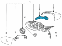 OEM 2019 Kia Cadenza Lamp Assembly-Outside Mirror Diagram - 87623F6000