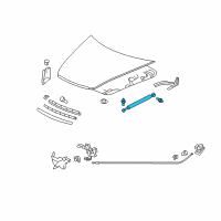 OEM 2006 Acura RL Stay Set, Driver Side Hood Opener Diagram - 74195-SJA-305